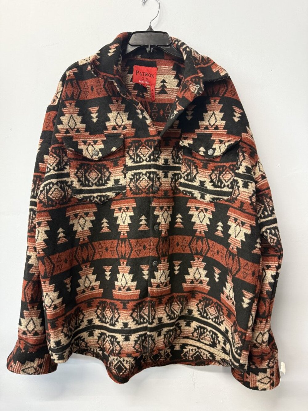 Patron Cito Red Label Southwestern Aztec Print Button-Up Jacket XXL